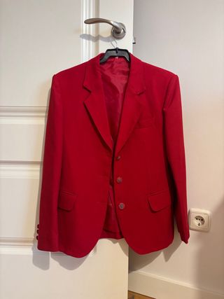 Chaqueta de traje roja