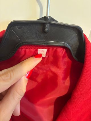 Chaqueta de traje roja