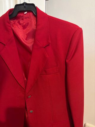 Chaqueta de traje roja