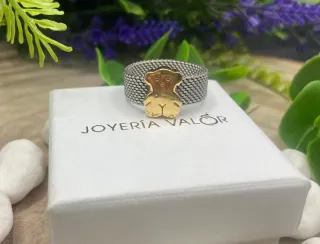 Anillo Tous Oso Acero y Oro 18kt