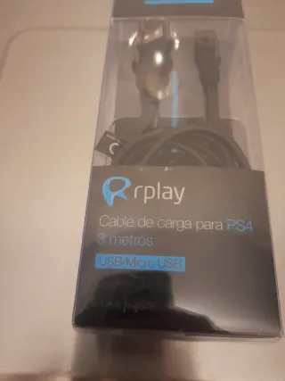 Cable Carga PS4 rplay USB/Micro USB 3m