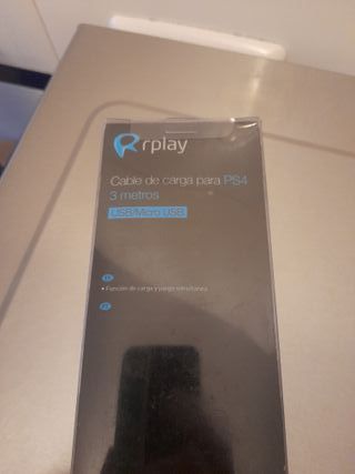 Cable Carga PS4 rplay USB/Micro USB 3m