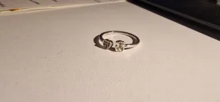 Anillo Tous Plata Corazón y Oso Ajustable