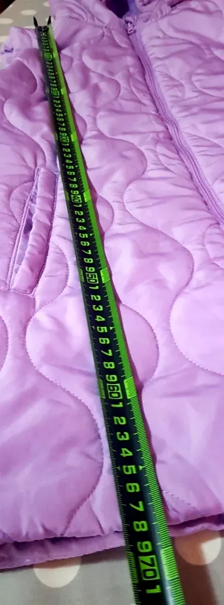 Chaleco acolchado con capucha morado Talla M