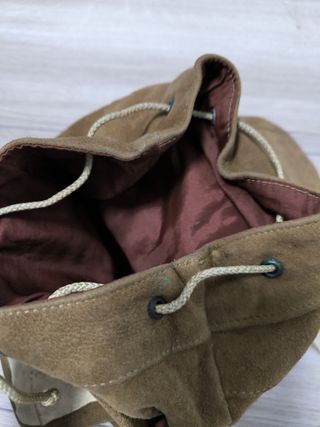 Mini mochila de piel