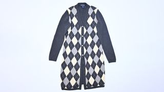 Brooks Brothers Cardigan Lungo Argyle 100% Lana