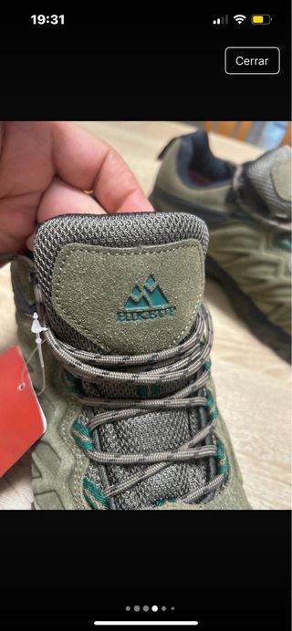 Zapatos de senderismo Hikeup marrones y verdes