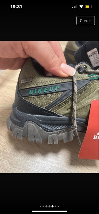 Zapatos de senderismo Hikeup marrones y verdes