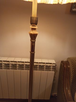 Lámpara de pie vintage tela y metal