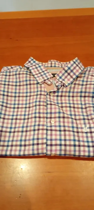 Camisa de hombre a cuadros manga corta