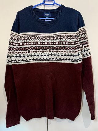 Jersey Pull&Bear lana estampado invierno.