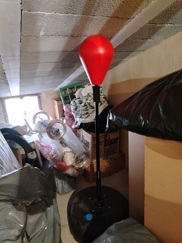 Pera de boxeo con muelle y soporte