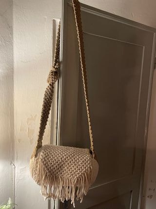 Borsa all'uncinetto fatta a mano, pezzo unico.