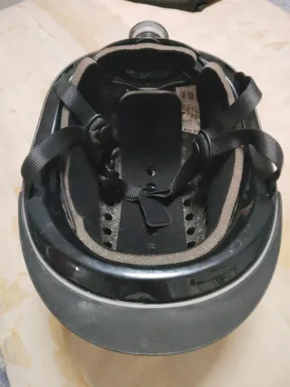 Casco de equitación negro ventilado 