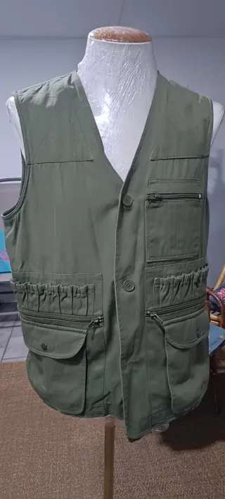 Gilet di sopravvivenza verde da caccia e pesca