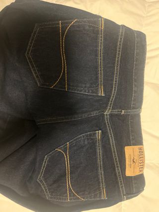 Pantalón Hollister Vaquero Azul Oscuro Talla L