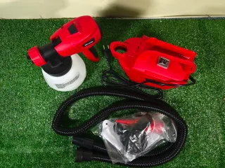 Pistola Pintura Meterk con Manguera y Compresor