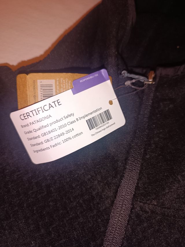 Velo Patagonia Fleece com Capuz Tamanho XL