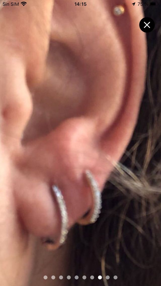 Pendientes oro blanco y diamantes