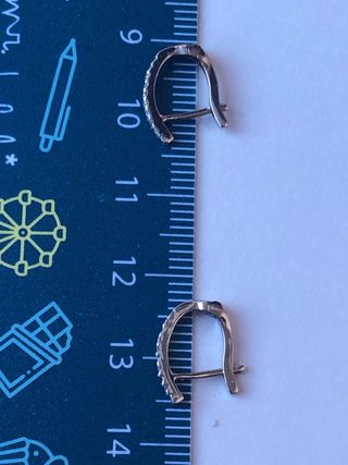 Pendientes oro blanco y diamantes