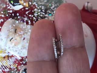 Pendientes oro blanco y diamantes