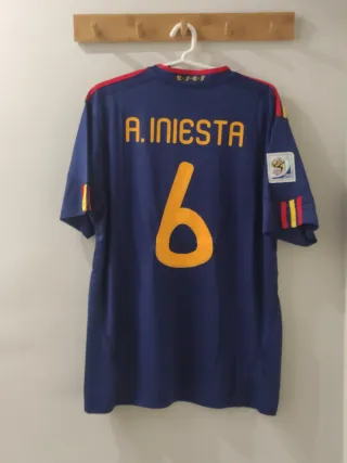 Camiseta España Mundial Sudáfrica. Iniesta 6. XL
