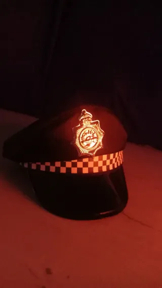 Gorra de policía disfraz talla única