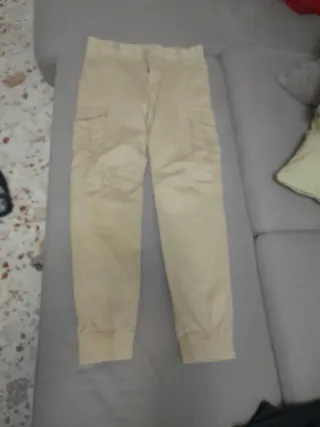 2 pantaloni ragazzo beige/giallo taglia 44