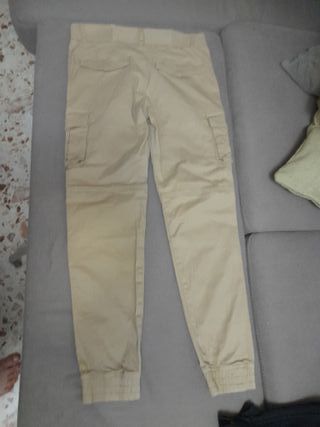 2 pantaloni ragazzo beige/giallo taglia 44