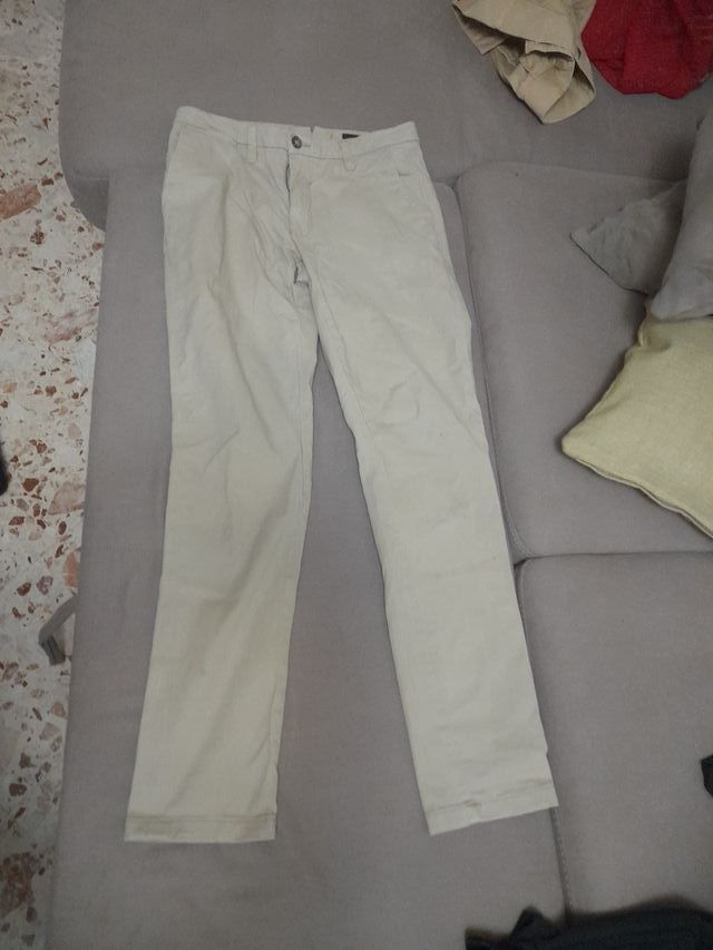 2 pantaloni ragazzo beige/giallo taglia 44