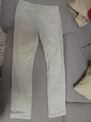 2 pantaloni ragazzo beige/giallo taglia 44