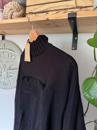 Jersey Salsa Jeans Negro Cuello Alto