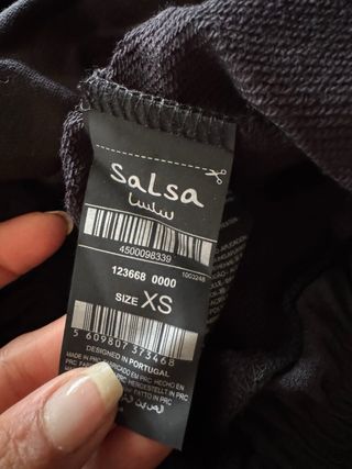 Jersey Salsa Jeans Negro Cuello Alto