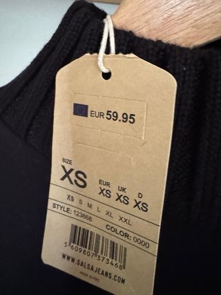 Jersey Salsa Jeans Negro Cuello Alto
