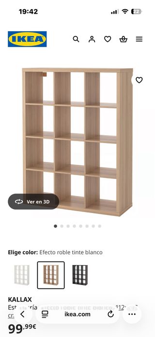 Estantería KALLAX 4x4 cubos IKEA