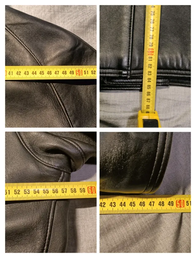 Chaquetón Cuero Bomberos Francés Negro