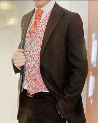 Traje Novio Negro Semi Chaqué