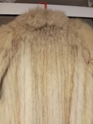 Chaquetón piel zorro canadiense beige
