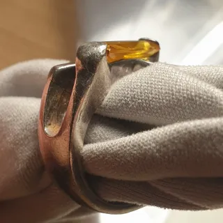 Anillo Plata 925 con citrino - Ref. 2510201956