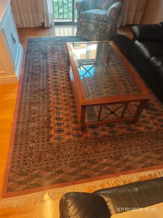 Mesa de centro madera y cristal