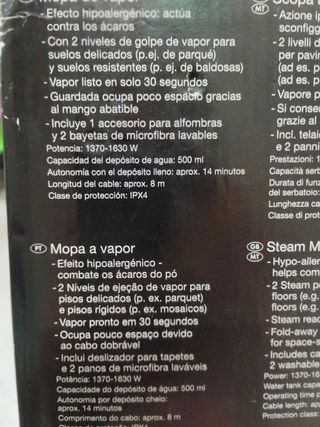 Mopa de Vapor Silvercrest