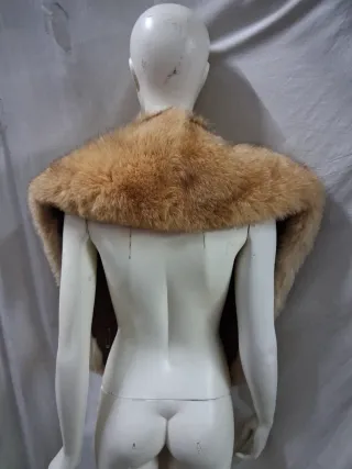 Stola scialle collo vera pelle cm 140