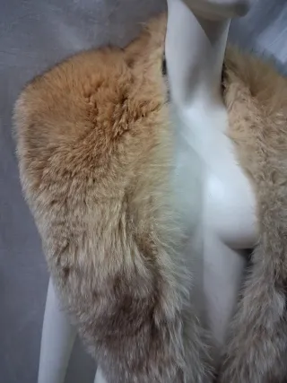 Stola scialle collo vera pelle cm 140