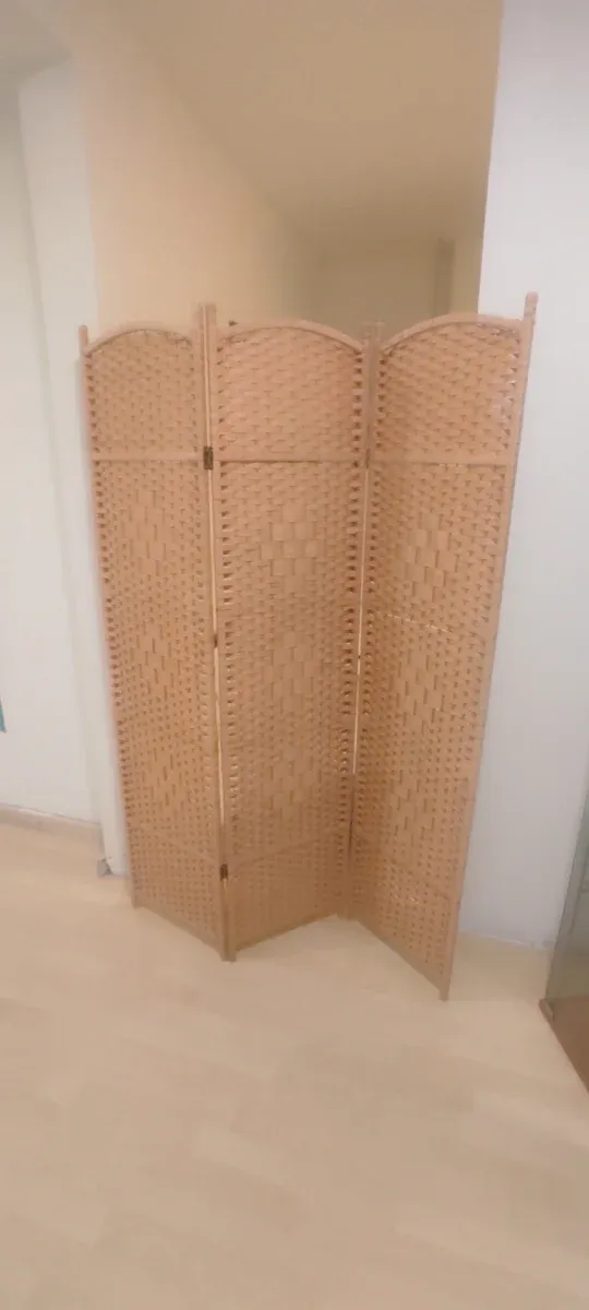 Biombo de mimbre 3 paneles