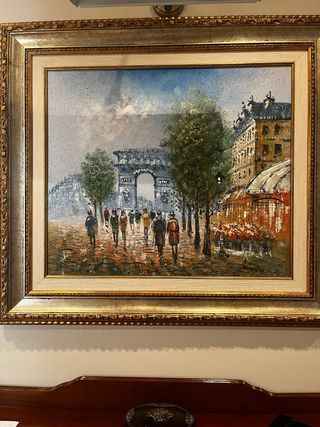 Cuadro al óleo Campos Elíseos París