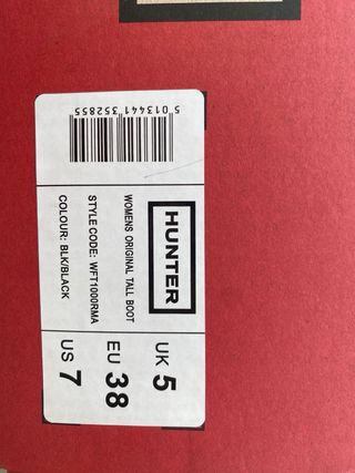 Botas de agua Hunter Talla 38 Negras