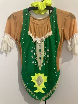 Maillot Gimnasia Rítmica Verde y blanco
