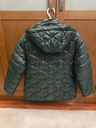 Anorak corto verde oscuro acolchado