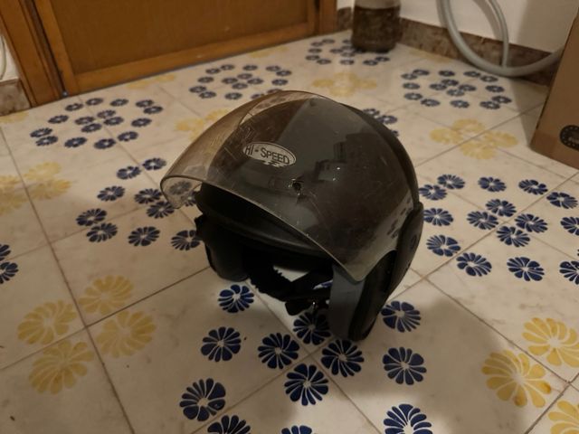 Casco Moto Nero Visiera Trasparente