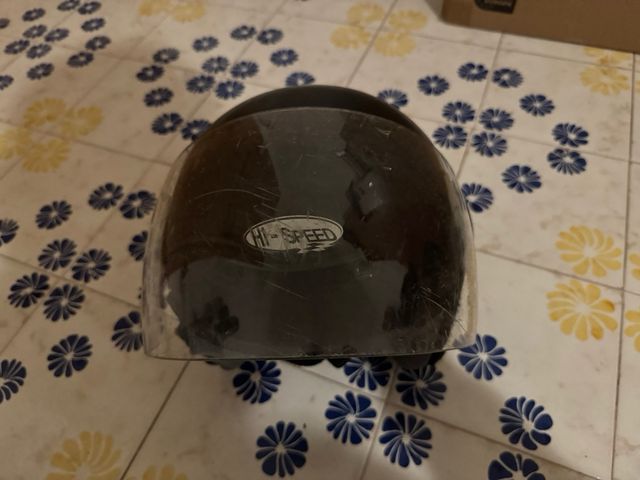 Casco Moto Nero Visiera Trasparente